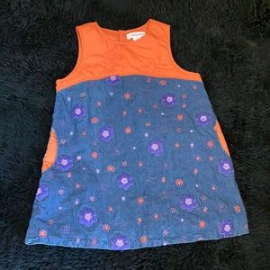 Catimini denim quilted dress size 6